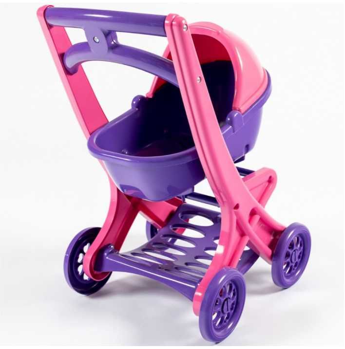 Пластикова коляска для ляльок doloni візочок дитяча іграшка