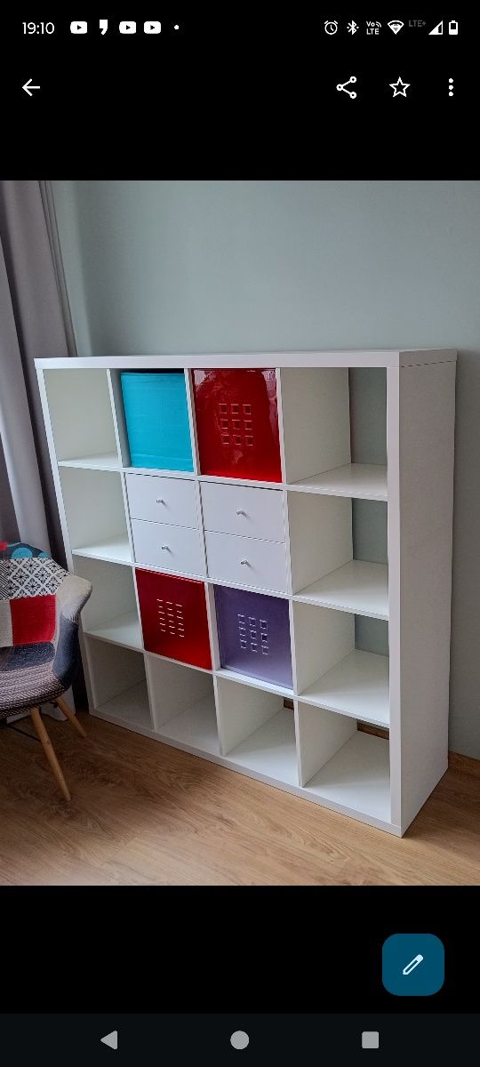Sprzedam regał Kallax ikea z wkladami