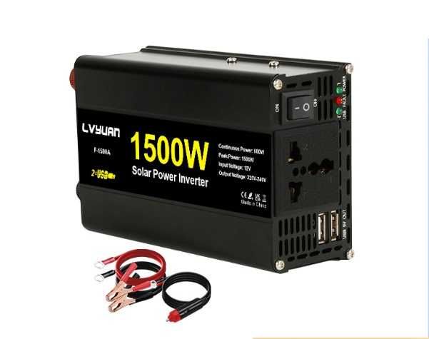 Перетворювач напруги Інвертор Автомобільний  1500W  12В-220В