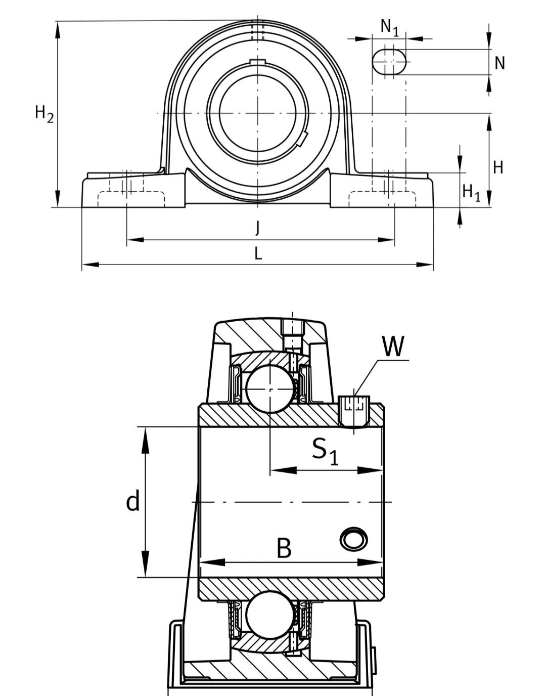 Підшипник SGC205S в корпусі ZVL, UCP205