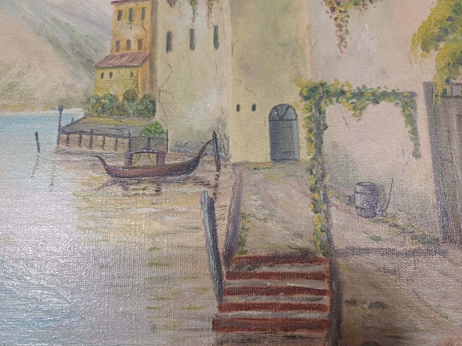 Stary obraz na płótnie sygnowany