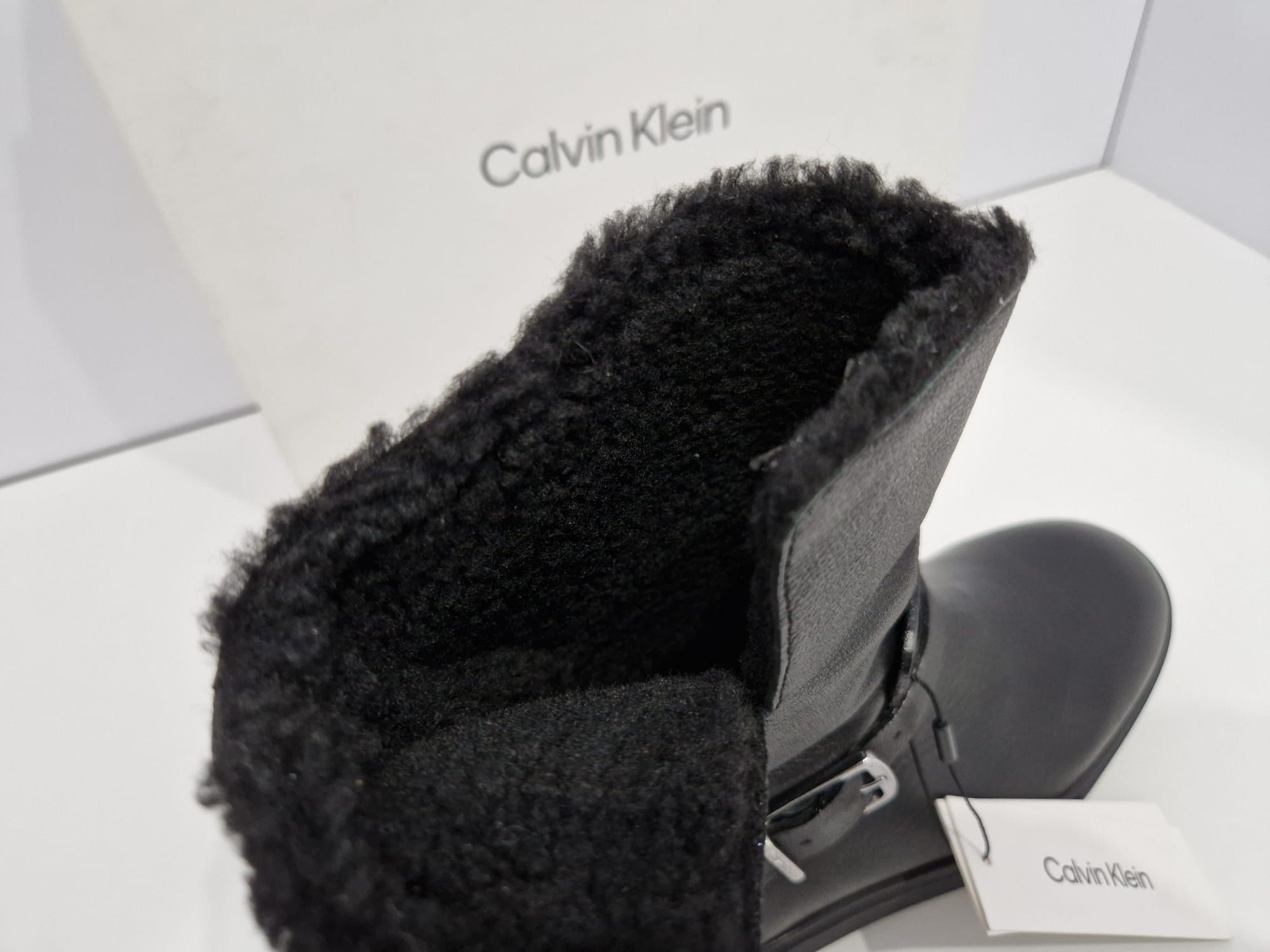 Skórzane botki kowbojki CALVIN KLEIN model CLEAN BOOT LOW roz. 36.