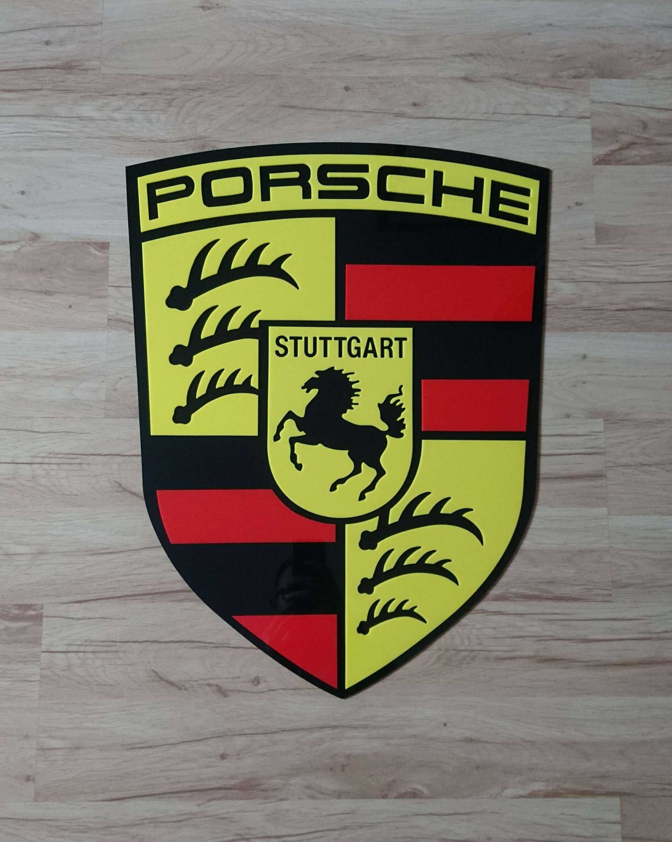 Logo szyld emblemat Porsche do garażu pokoju na ścianę prezent