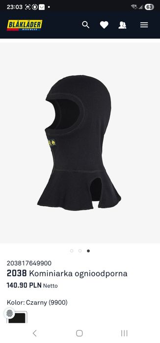 Blaklader 2038 fr kominiarka ognioodporna