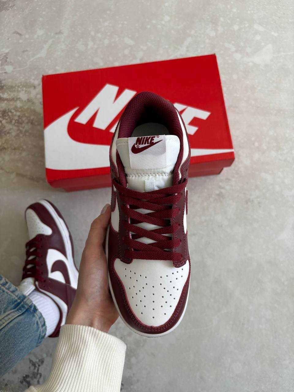 Кроссовки найк данк бордовые (36-41) Кросовки Новые Nike Dunk Bordo