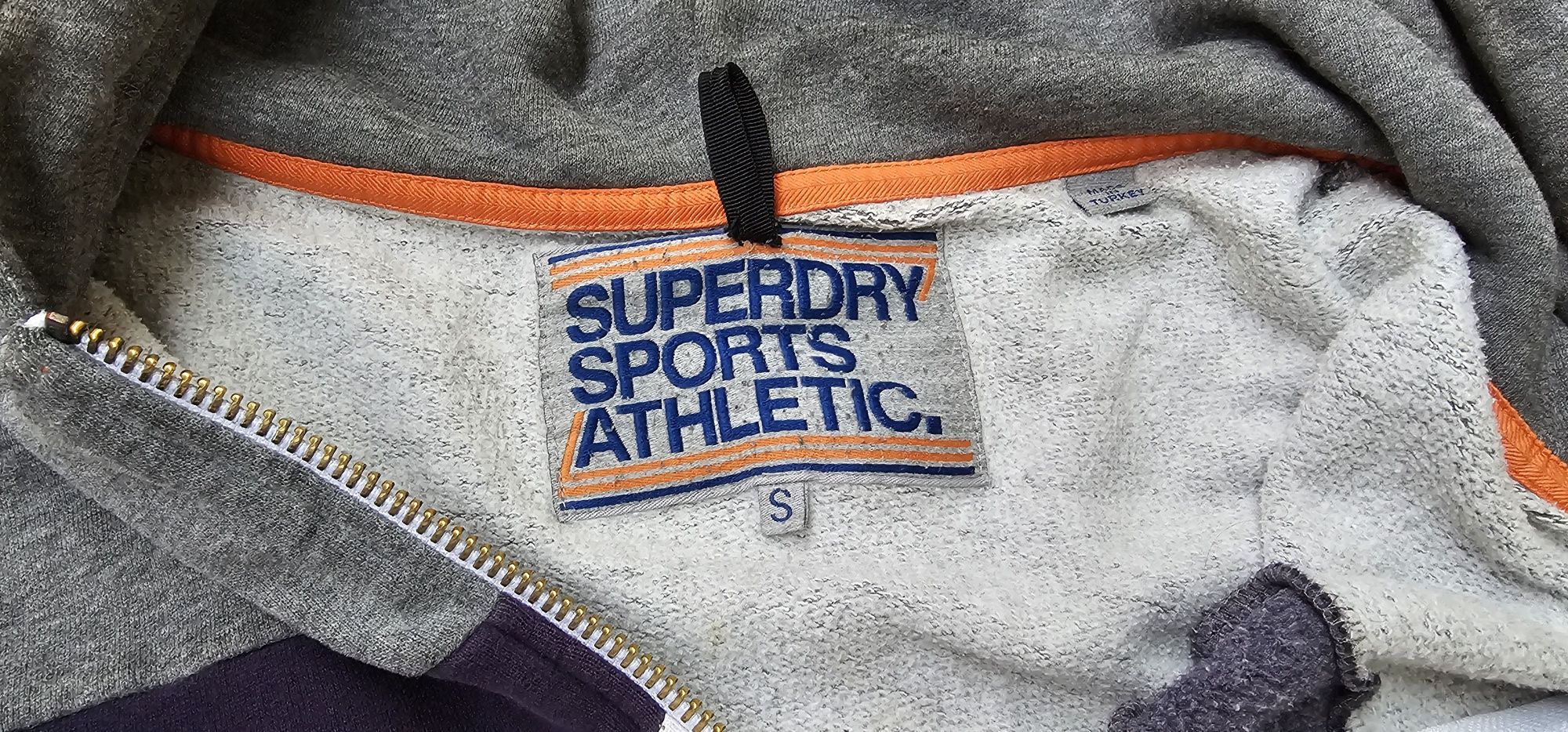 SUPERDRY bluza męska z kapturem rozmiar L wymiary na zdjęciach