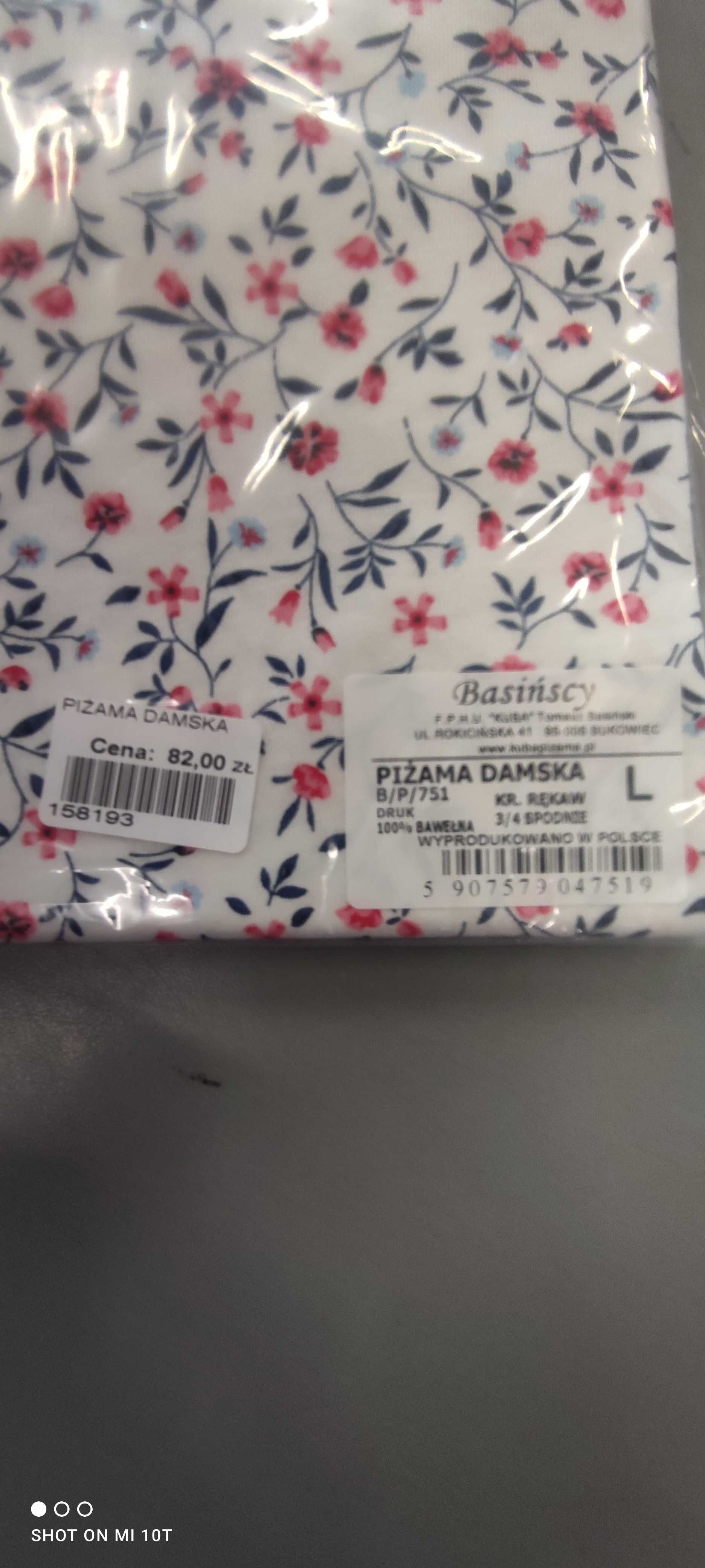 Piżama damska rozmiar L