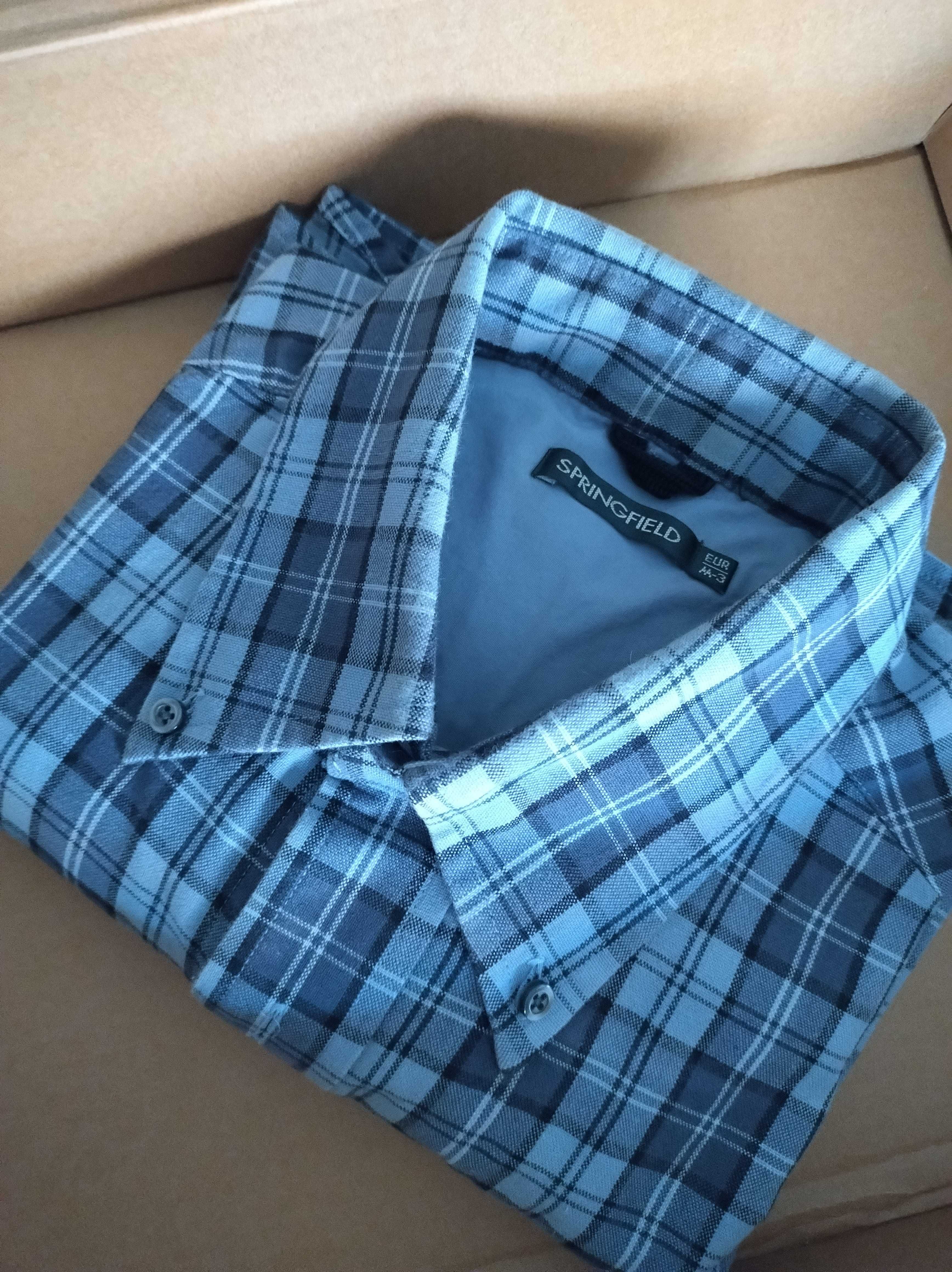 Camisa Springfield Xadrez Azul, tam. M (Original)