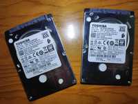 2 discos HDD 2.5" Toshiba 500GB (5400 RPM)