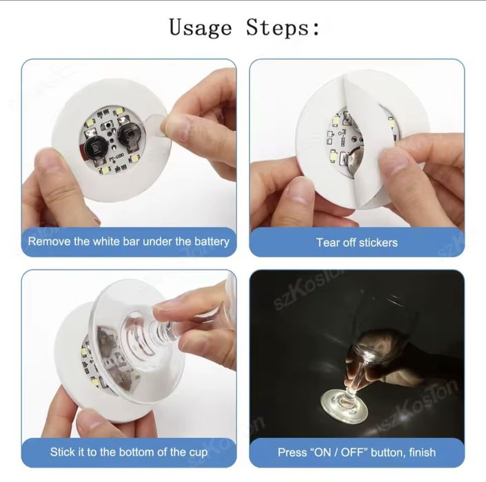 Podkładki pod butelki, kieliszki