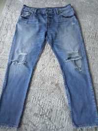Levis 501 CT W 29 L 32 165/74A Jansy spodnie dżinsowe z przetarciami