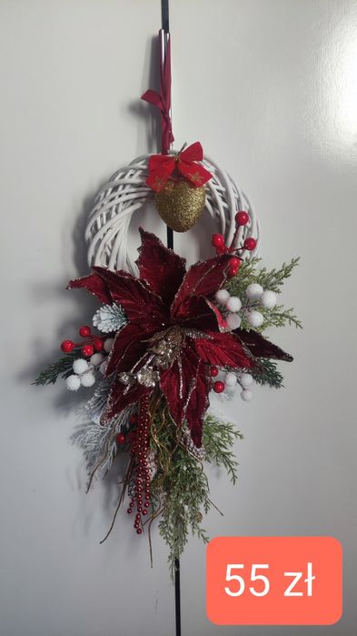 Wieniec świąteczny na drzwi do świata Boże Narodzenie