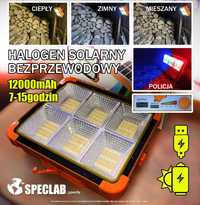 Halogen solarny bezprzew, SP-209 lampa robocza, 12000mA, POLICJA