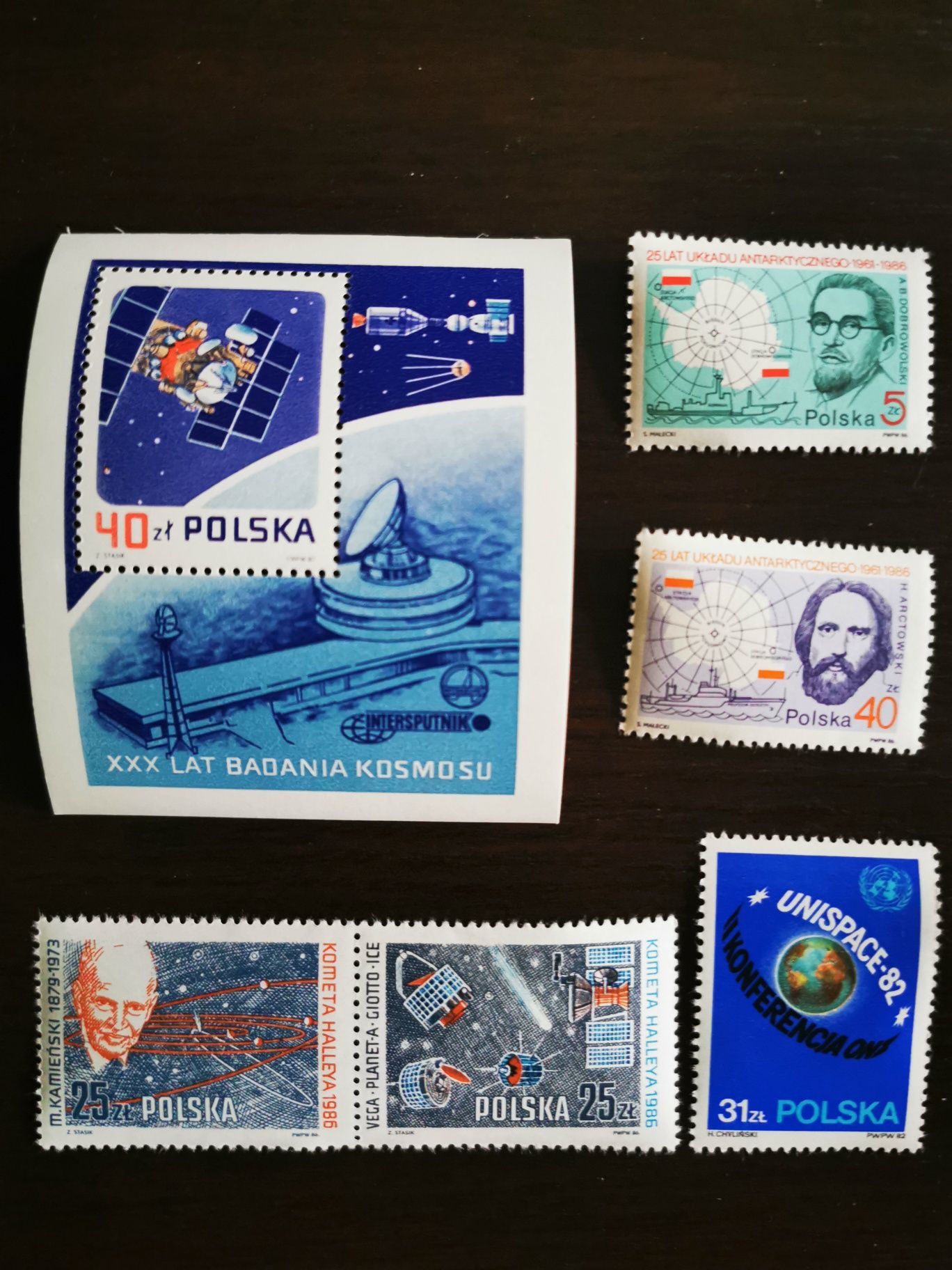 Znaczki pocztowe kosmos astronomia 1982r.