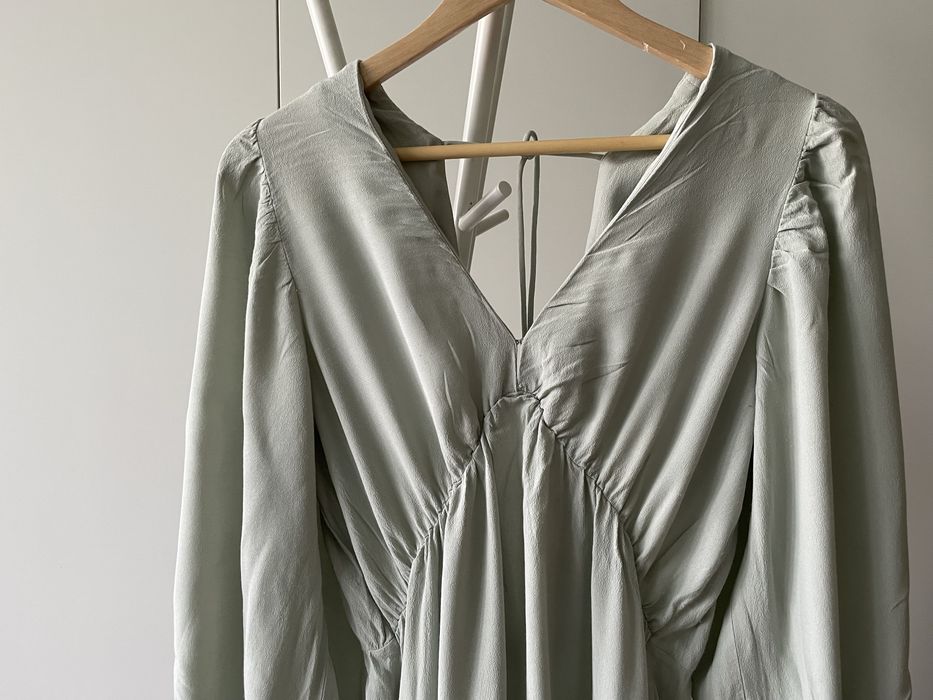 H&M modna letnia sukienka maxi długa suknia plażowa romantyczna boho