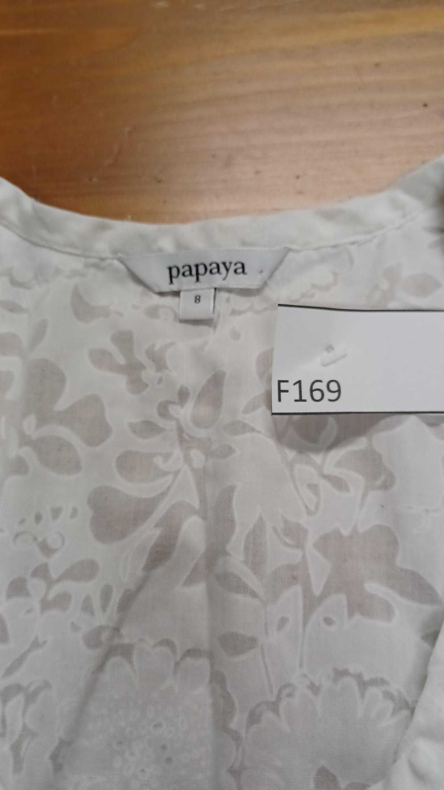 Bluzka biała wstawki koronka Papaya  r. S