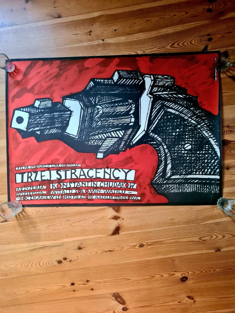 Oryginalny plakat filmowy "Trzej straceńcy" P. Młodożeniec 1981