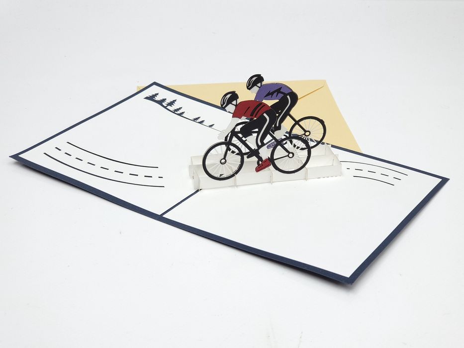 NOWA Kartka prezentowa z rowerem 3D urodziny imieniny okazja życzenia