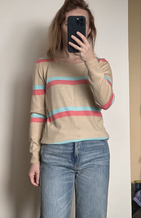 Смугастий светр з бавовний