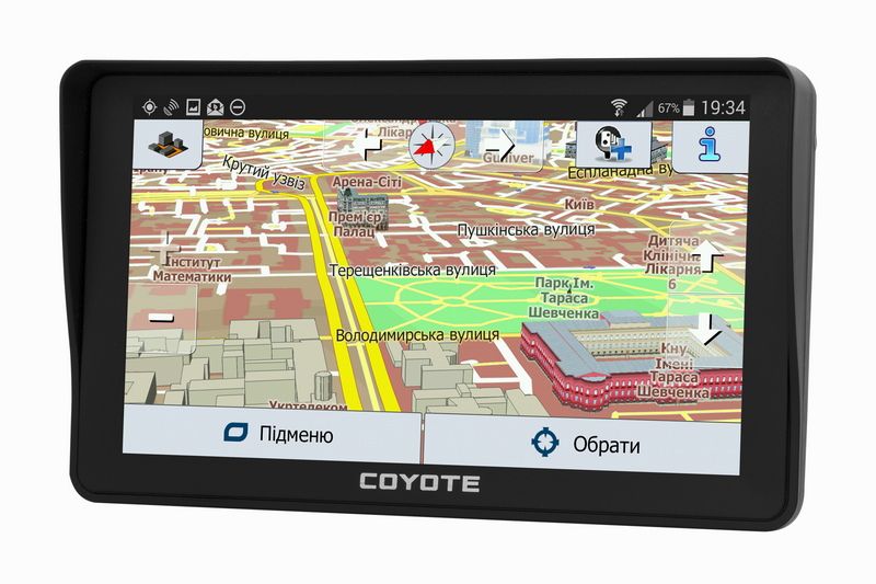 GPS навігатор COYOTE 820 TORR PRO 1Gb/16Gb на Андроїд з картами Європи