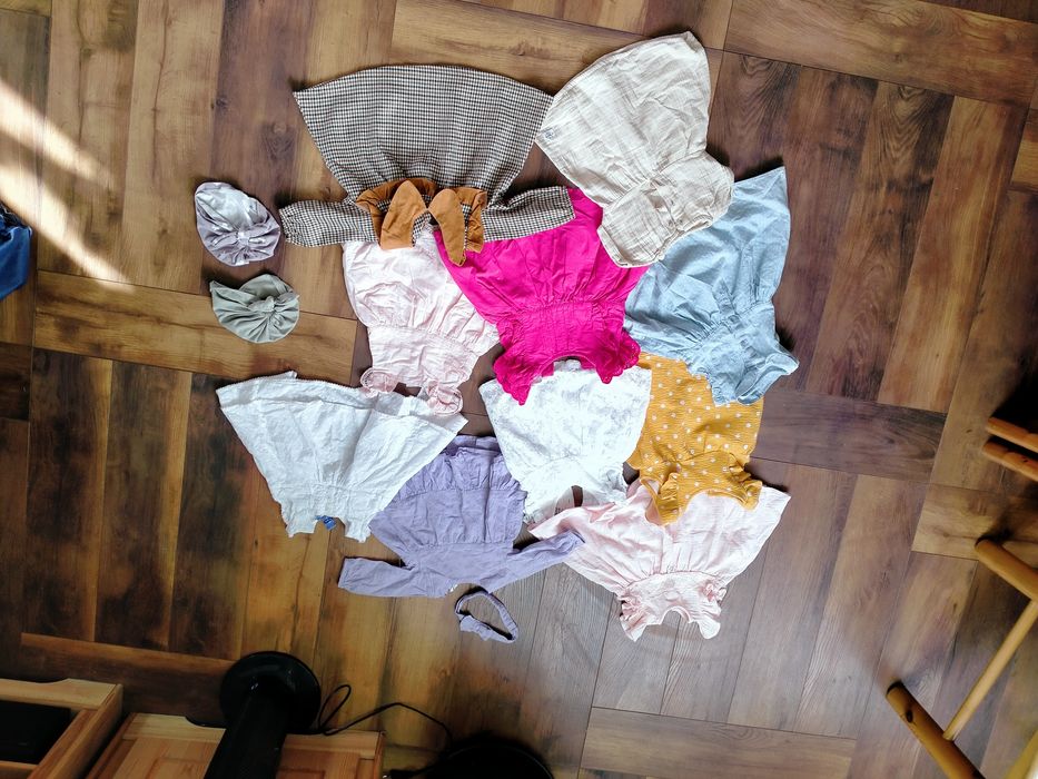 10 sukieneczek, 62 68, turbany, opaska, retro