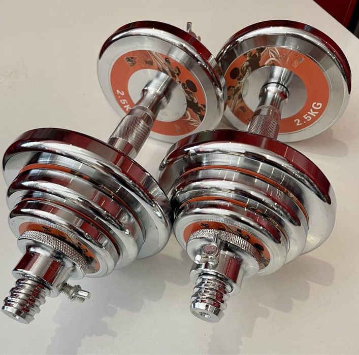 Розбірні гантелі (хром) 20 кг New Home Chrom оригінал