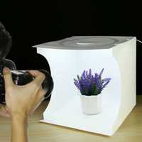 Estudio fotográfico tenda tela fotográfica e iluminação LED light box