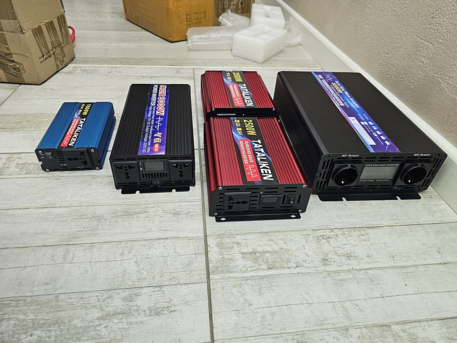 Інвертор 12в/24в -  220в  800, 1000, 2000, 8000 ват