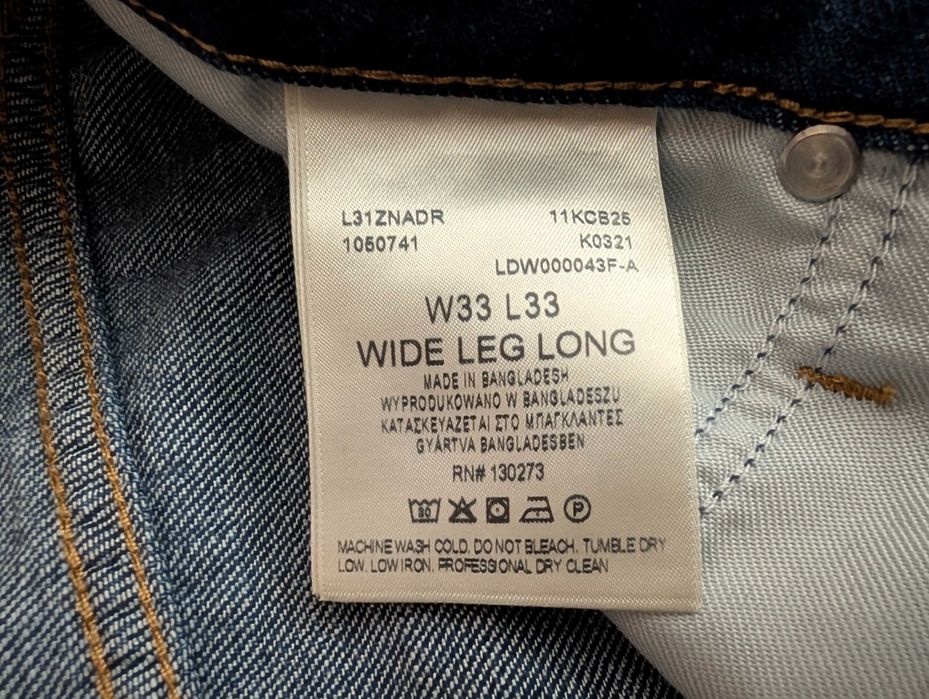 Damskie spodnie jeansowe Lee Wide Leg Long W33 L33