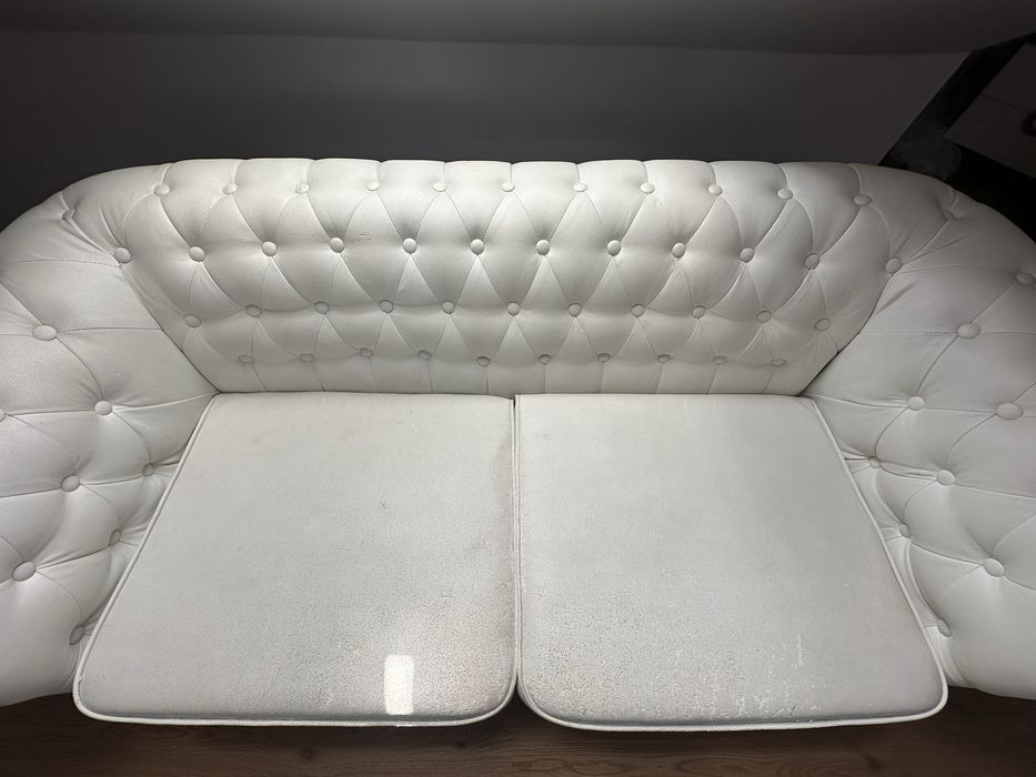 Sofa kanapa ekoskóra biała