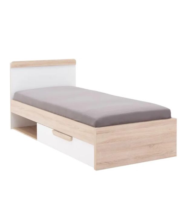 Łóżko nowoczesne młodzieżowe z szufladą białe stan idealny