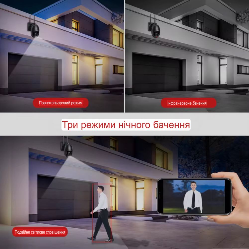 Камера видеонаблюдения BOAVISION 8Мп | WiFi | ZOOM x10 | Автотрекинг