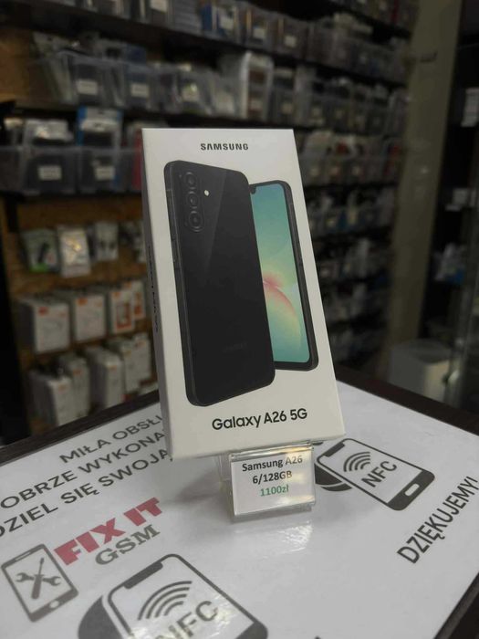Samsung Galaxy A26 5G 6/128GB - 24 miesięcy gwarancji! Nowy!