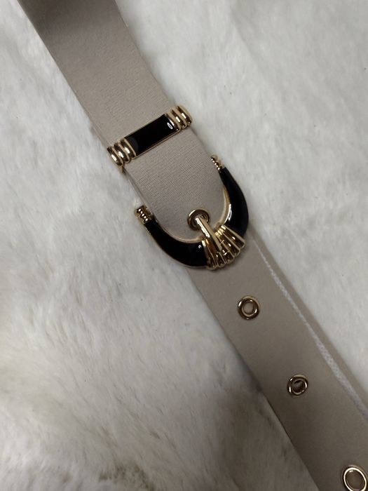 Beżowy pasek do spodni damski