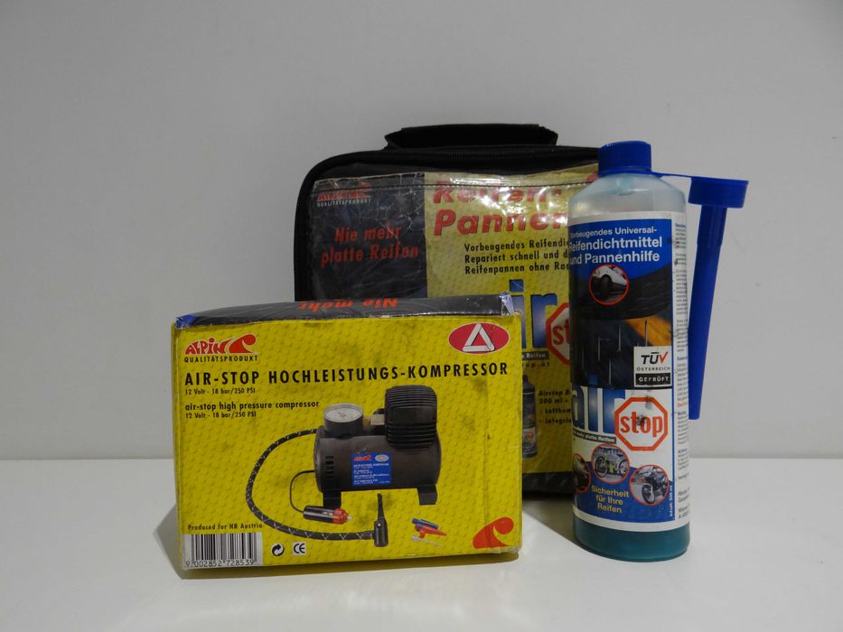 Zestaw naprawczy koła kompletny Alpin kompresor+żel