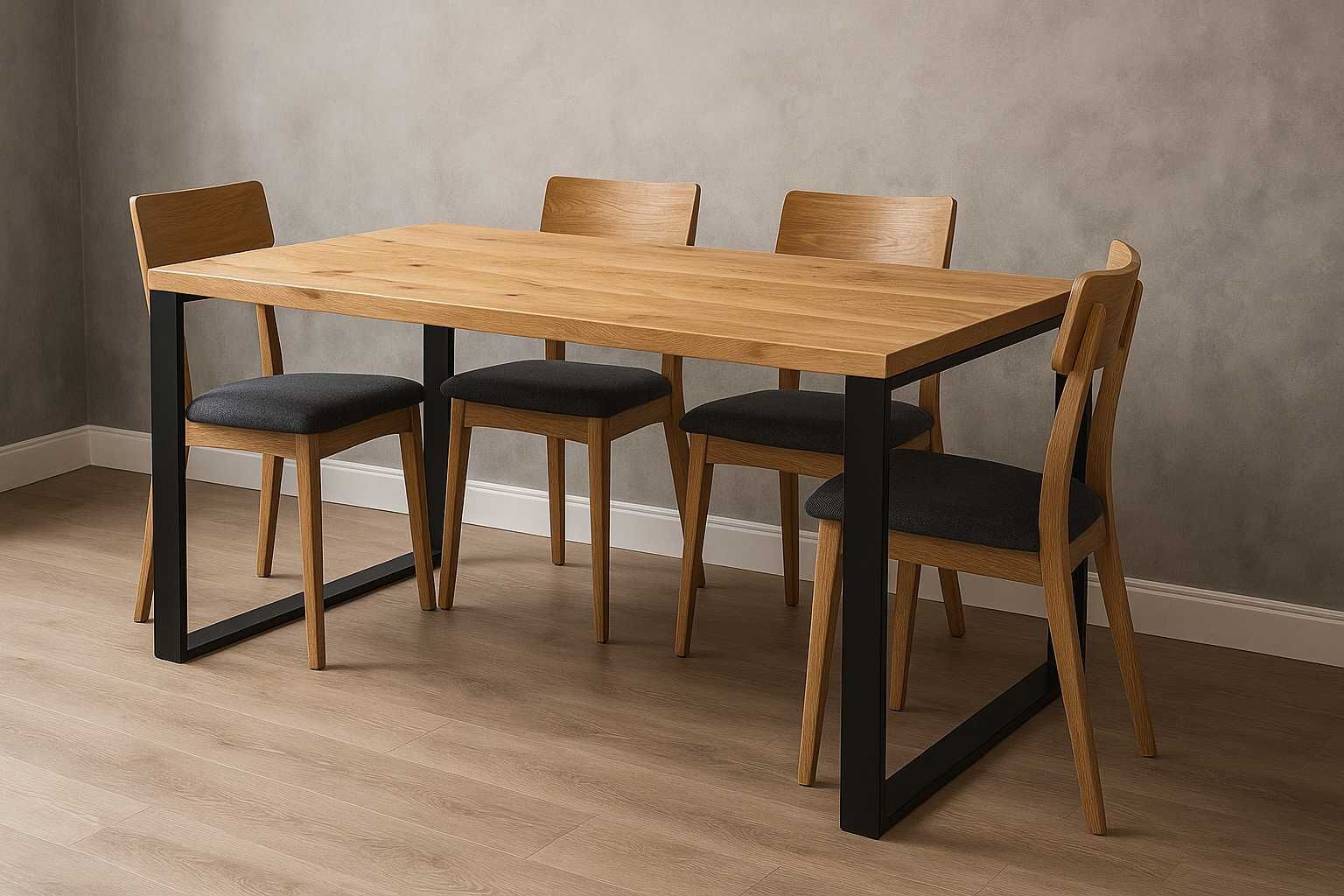 Stół Dębowy LOFT, 100% Lite Drewno, Różne Wymiary, Rozkładany.