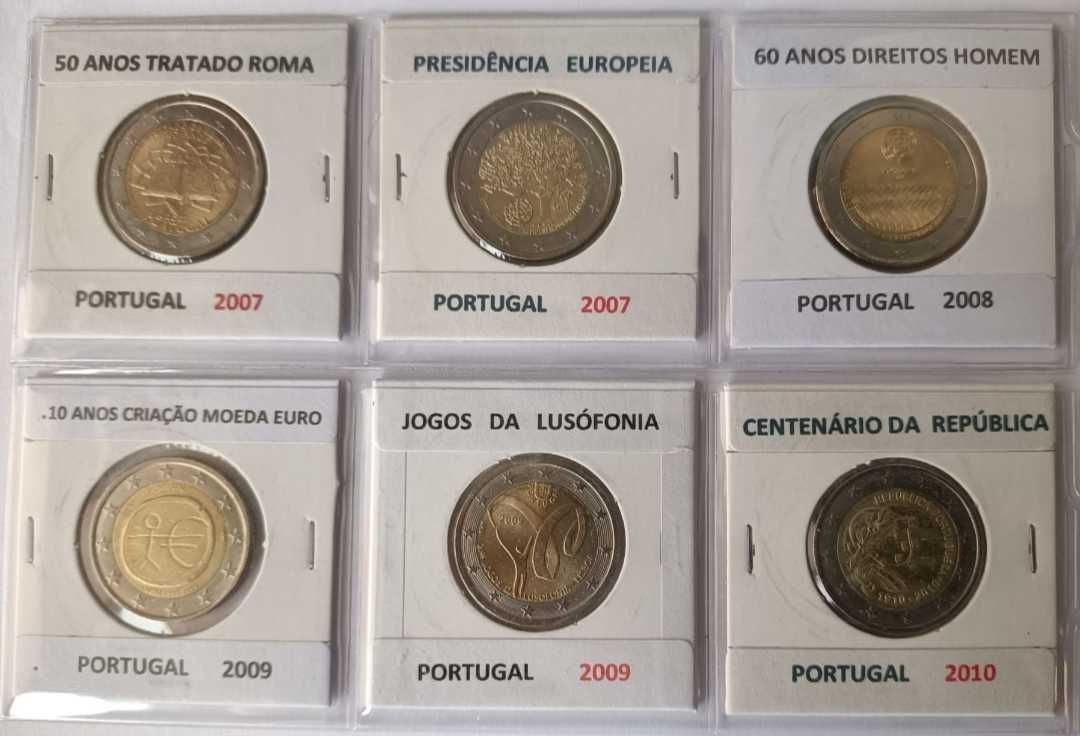 29 Moedas comemorativas portuguesas de 2 euros Bimetálicas.
