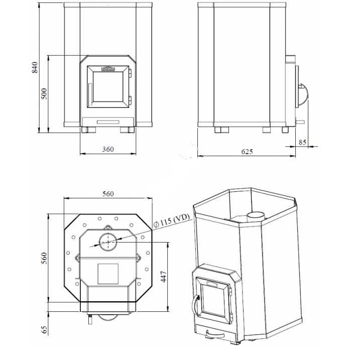 Profesjonalny piec do sauny na drewno Stoveman 24 do 24m3