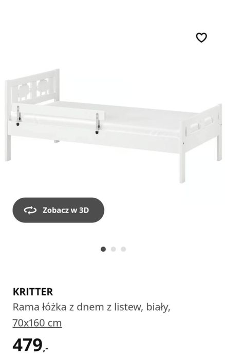 Łóżko 165cmx75cm