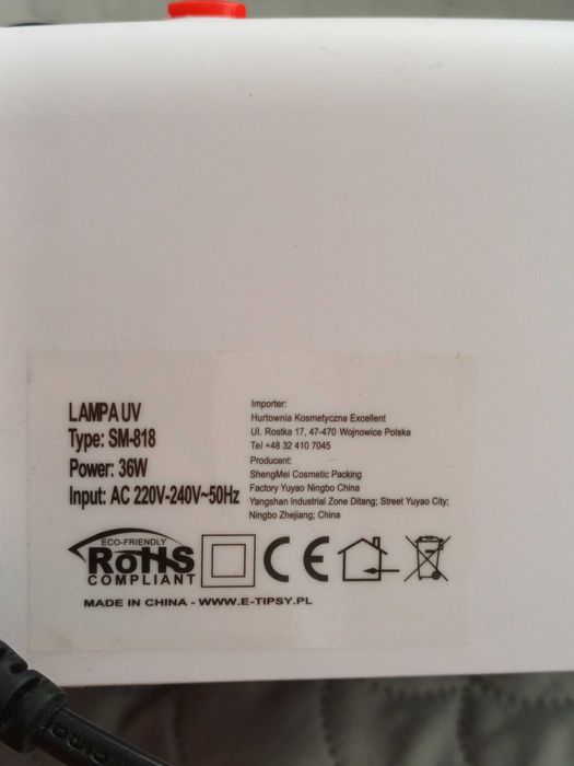 Lampa UV do utwardzania paznokci