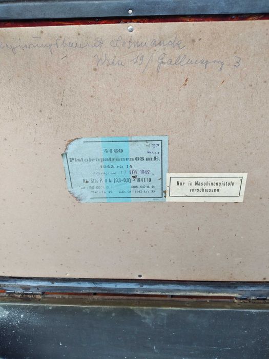 Oryginalna niemiecka skrzynia na amunicję z II wojny światowej