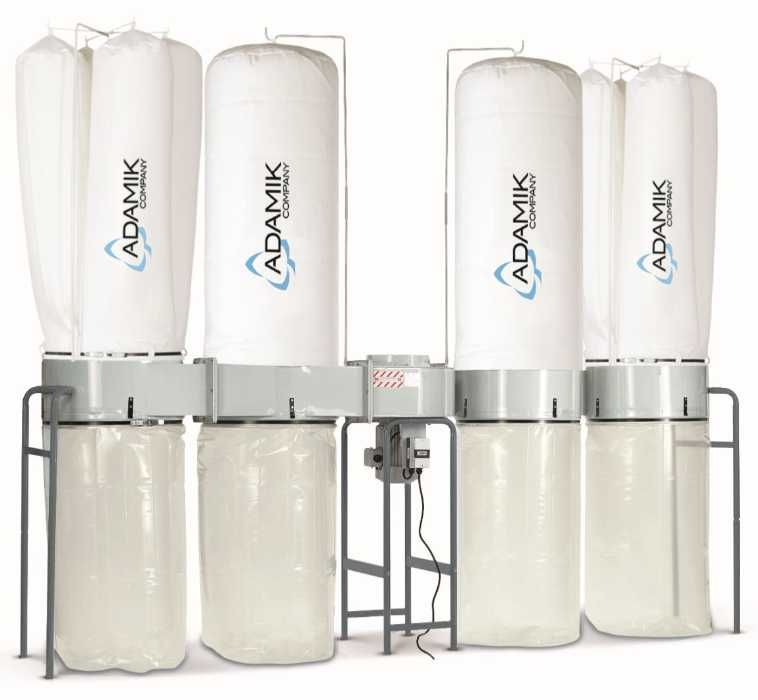 Odciąg do trocin wiórów pyłów ADAMIK 504 HSF 8-workowy Wyciąg pyłu