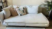 Ikea Soderhamn kanapa sofa 3 osobowa z otwartym końcem biel beż
