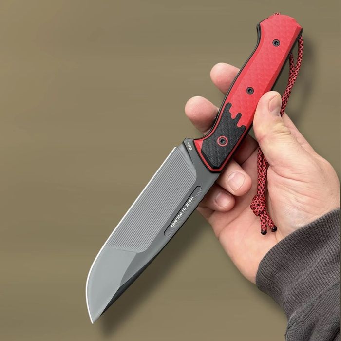Nóż MK Knives & Tools Rambler Vanadis 23 Red/Black G10 Carbon Holstex