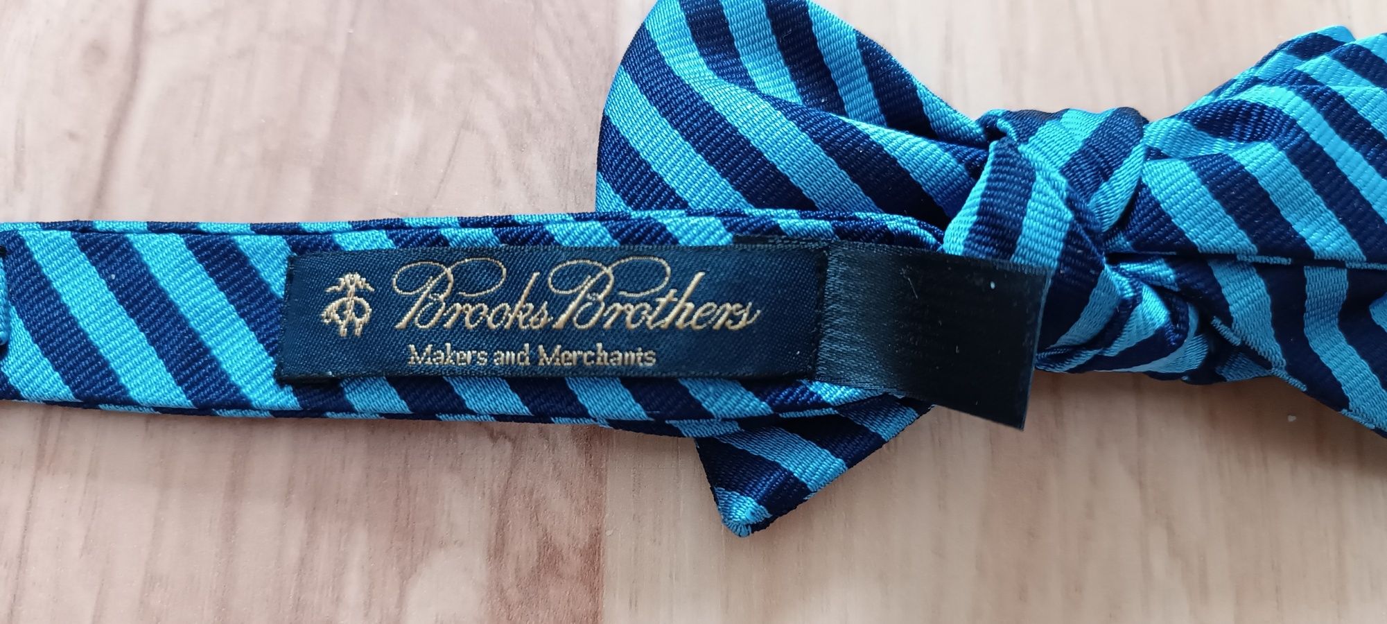 Brooks Brothers mucha męska amerykańska niebieska jedwab