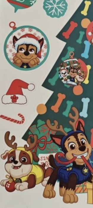 Dekoracje świąteczne naklejki świąteczne na okna Psi Patrol, Paw Patro
