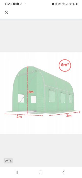 Folia zamienna na tunel foliowy 3x2m 6m2