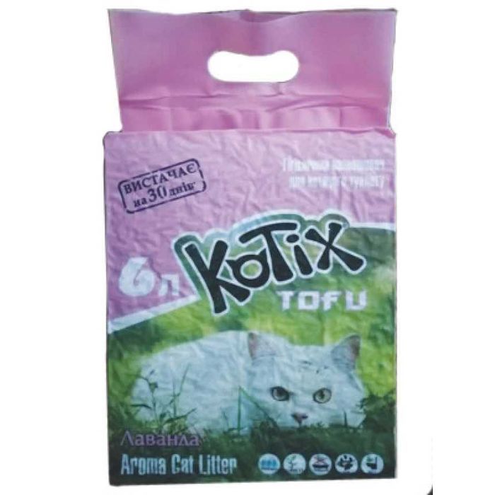 Наполнитель  для котів KOTIX TOFU Lavender, 6L  7.06.031