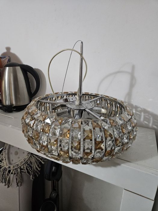 Lampa ITALUX błyszcząca, srebrno złota