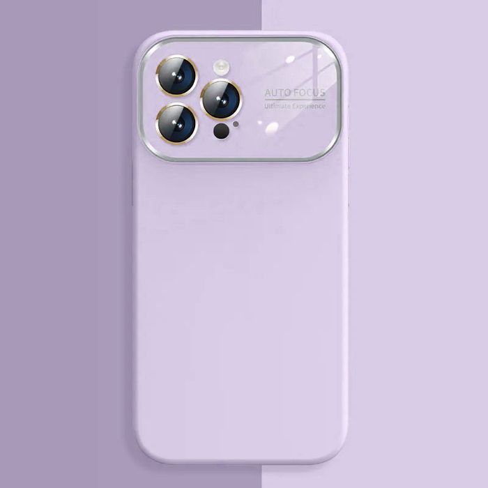 Soft Silicone Lens Case Do Iphone 14 Pro Jasnofioletowy
